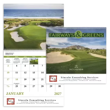 Fairways & Greens Wall Calendar - Spiral